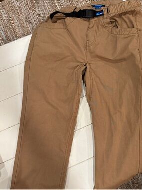 Kavu Men's Brown Stretch Chinos with Webbing Belt